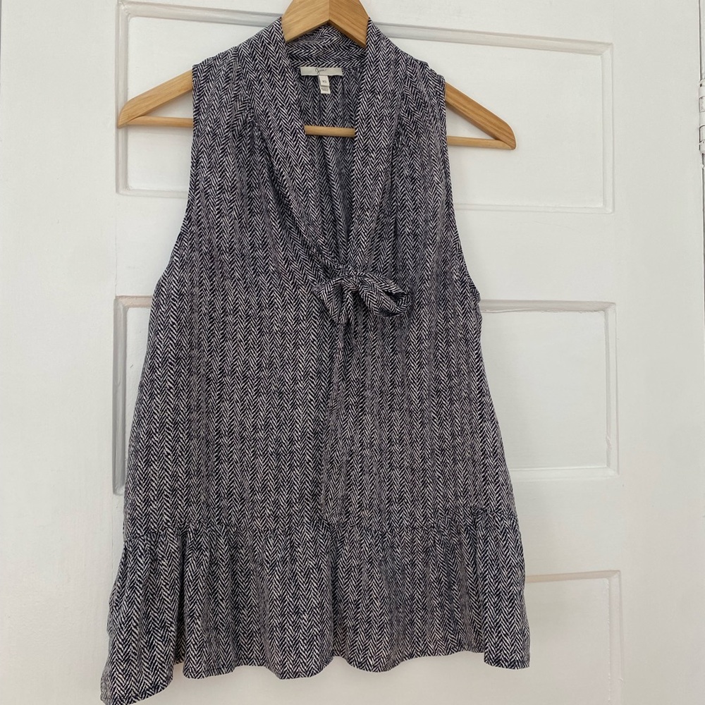 Joie 100% silk tiered boho blouse